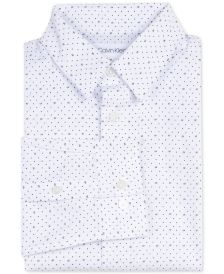 Big Boys Slim-Fit Stretch Logo Dot-Print Dress Shirt