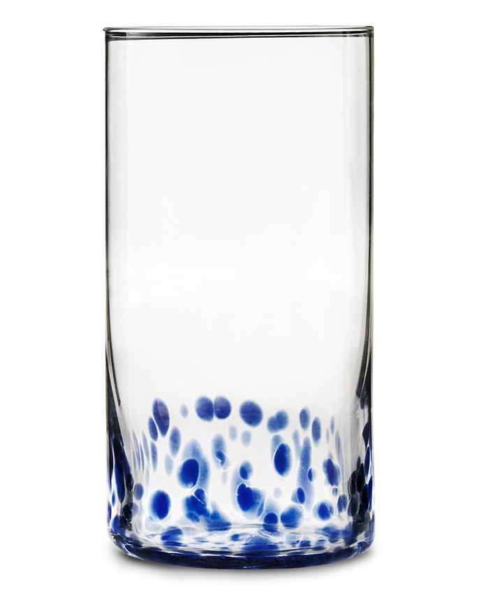 The Cellar CLOSEOUT! Blue Speckle Highball Glasses, Set of 4, Created