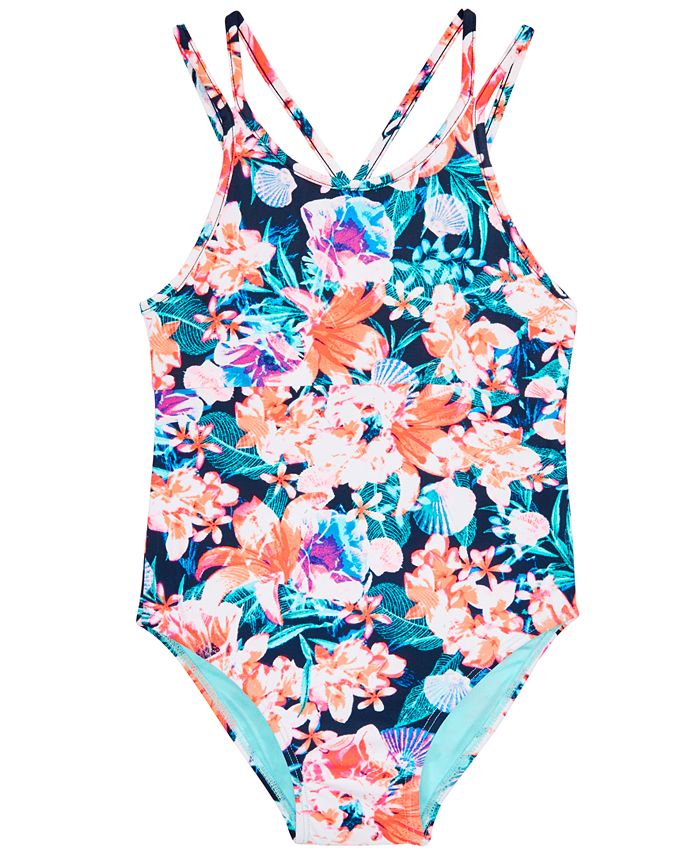 Ideology Toddler Girls 1-Pc. Floral-Print Swimsuit, Created for Macy's ...