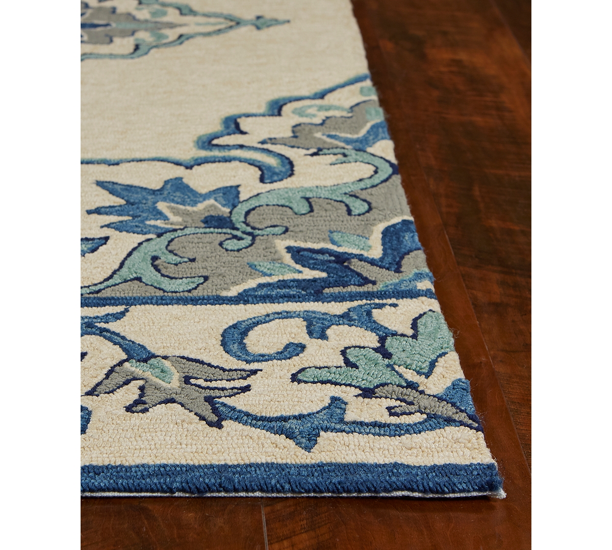 Kas Harbor Serafina 4238 Ivory/Blue Indoor/Outdoor Area Rug - 4238 Ivory/Blue