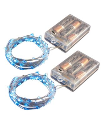 Lumabase Set of 2, 100 Mini String Lights with Timer