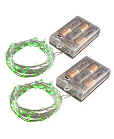 Lumabase Set of 2, 100 Mini String Lights with Timer