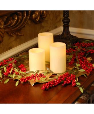 Lumabase Set of 3 Flickering LED Candles with Remote Control