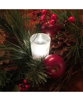 Lumabase Set of 6 Flickering Warm White LED Lights in Frosted Votive Holders Cups