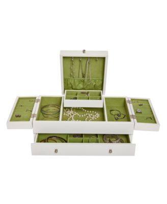 Everly Wooden Triple Lid Jewelry Box