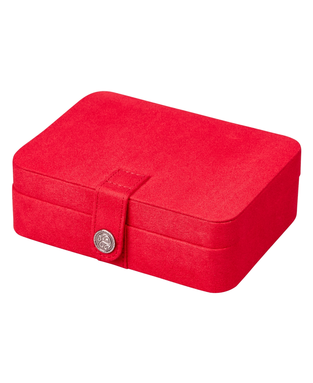 Mele & Co . Giana Plush Fabric Jewelry Box With Lift Out Tray In Red