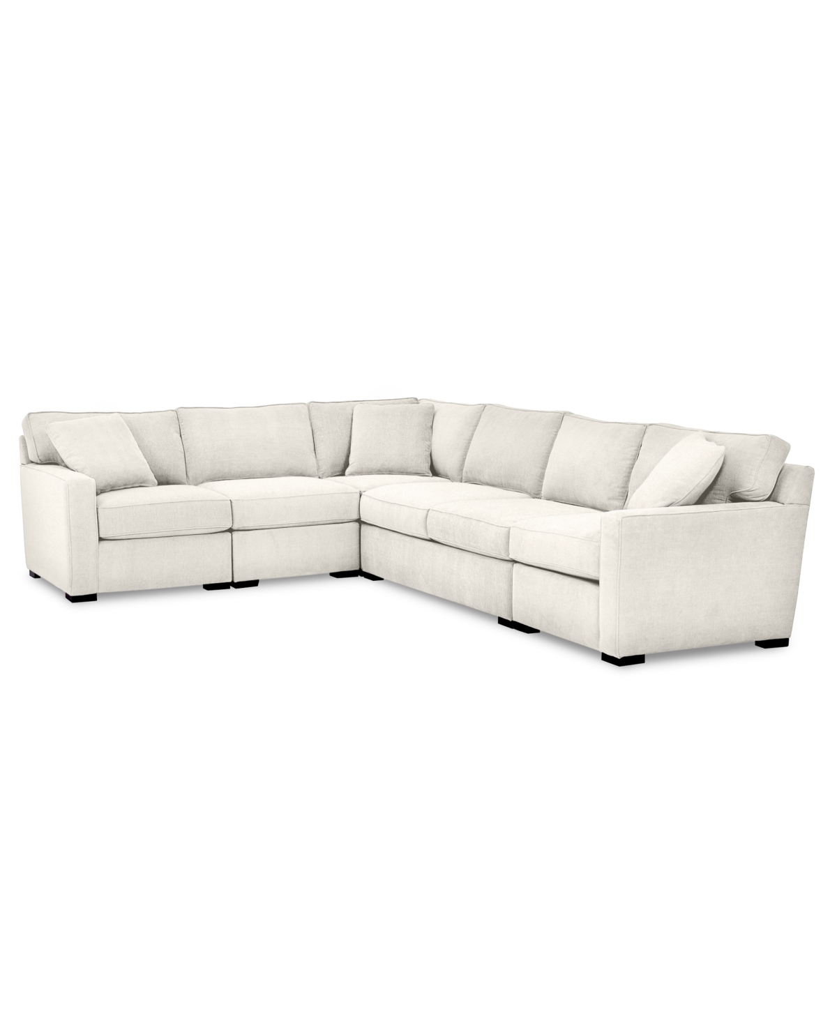 Radley 5Pc. Fabric Sectional Sofa with Apartment Sofa with Corner Pi