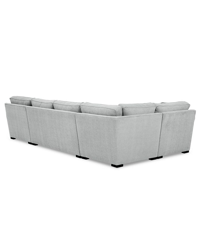 Furniture Radley 4Pc. Fabric Chaise Sectional Sofa with Corner Piece