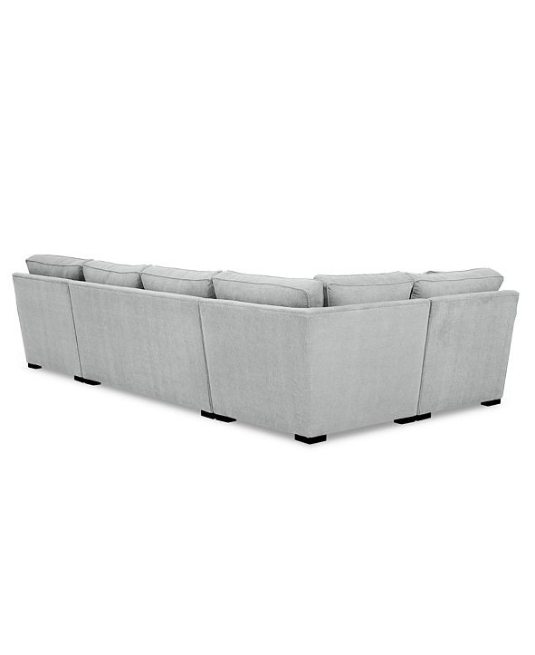 Furniture Radley 4-Pc. Fabric Chaise Sectional Sofa with ...