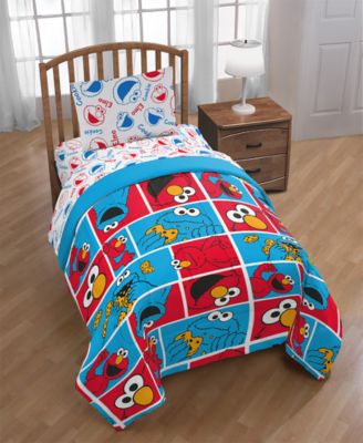Sesame Street Elmo Cookie Squares Twin Comforter - Macy's
