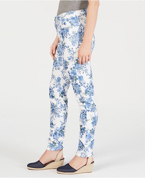 Charter Club Petite Floral-Print Jeans, Created for Macy's ...