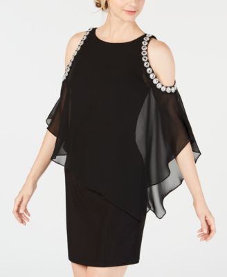 MSK Embellished Cold-Shoulder Dress