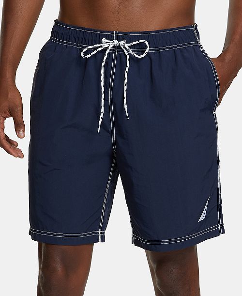 alfani Nautica Men's Quick Dry Nylon 8" Swim Trunks Men's Fashion & Accessories