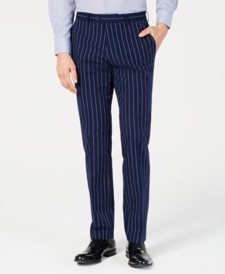 blue pinstripe pants