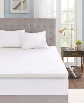 Sleep Philosophy - Flexapedic 3" Gel Memory Foam Queen Mattress Topper with Cooling Cover