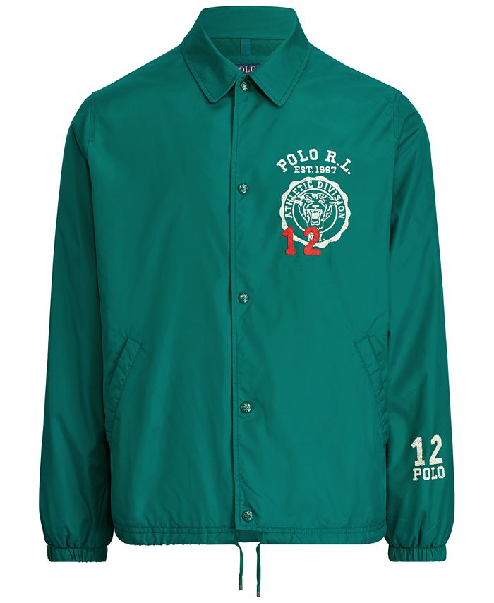 Polo Ralph Lauren Men's Embroidered Coach Jacket & Reviews - Coats ...