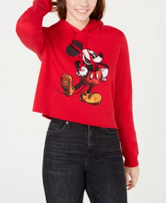 mickey mouse cropped hoodie