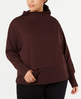 plus size funnel neck hoodie