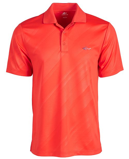 Greg Norman Men S Embossed Logo Polo Reviews Polos Men Macy S
