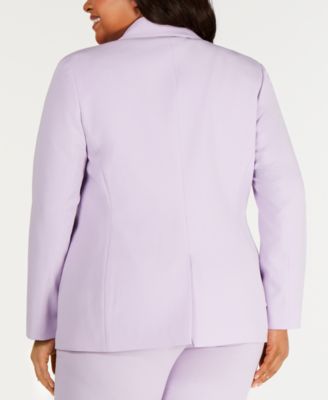 Bar III Plus Size One-Button Jacket, Created for Macy's - Macy's