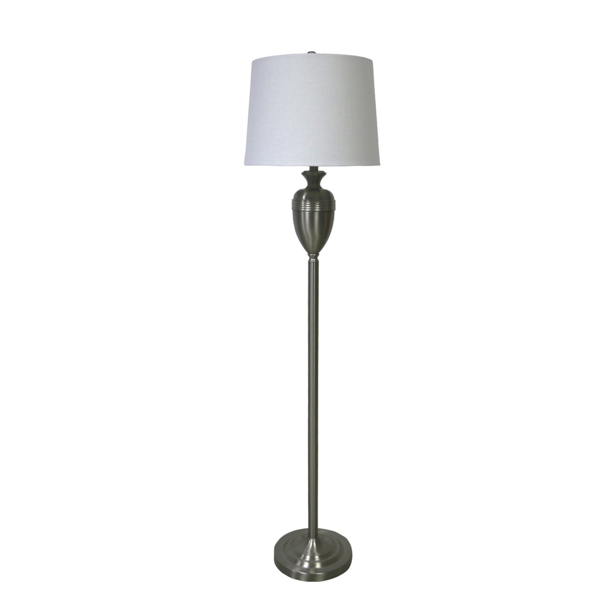Fangio Lighting's 1591BS Brushed Steel Decorative Urn Floor Lamp