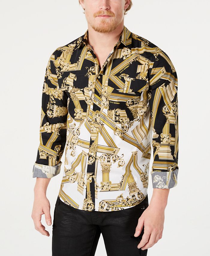 Versace Men's All-Over Graphic Shirt & Reviews - Casual Button-Down ...