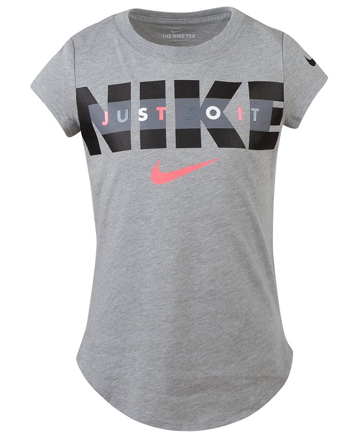 Nike Little Girls Striped Logo Graphic T-Shirt & Reviews - Shirts ...