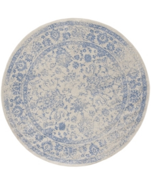 Safavieh Adirondack Ivory and Light Blue 6' x 6' Round Area Rug