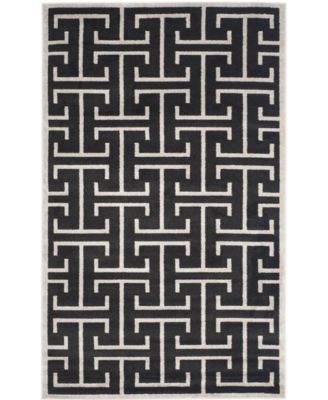 Amherst AMT404 Anthracite and Light Gray 5' x 8' Outdoor Area Rug