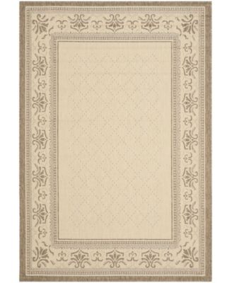 Courtyard CY0901 Natural and Brown 5'3" x 7'7" Outdoor Area Rug