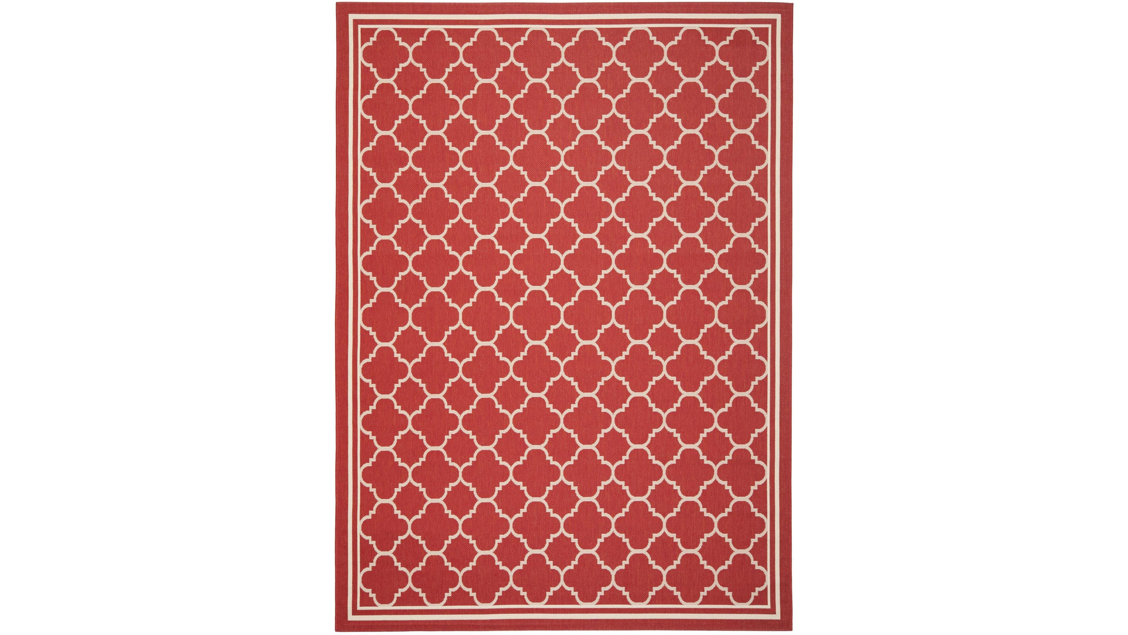 Safavieh Courtyard CY6918 Red and Bone 8' x 11' Outdoor Area Rug
