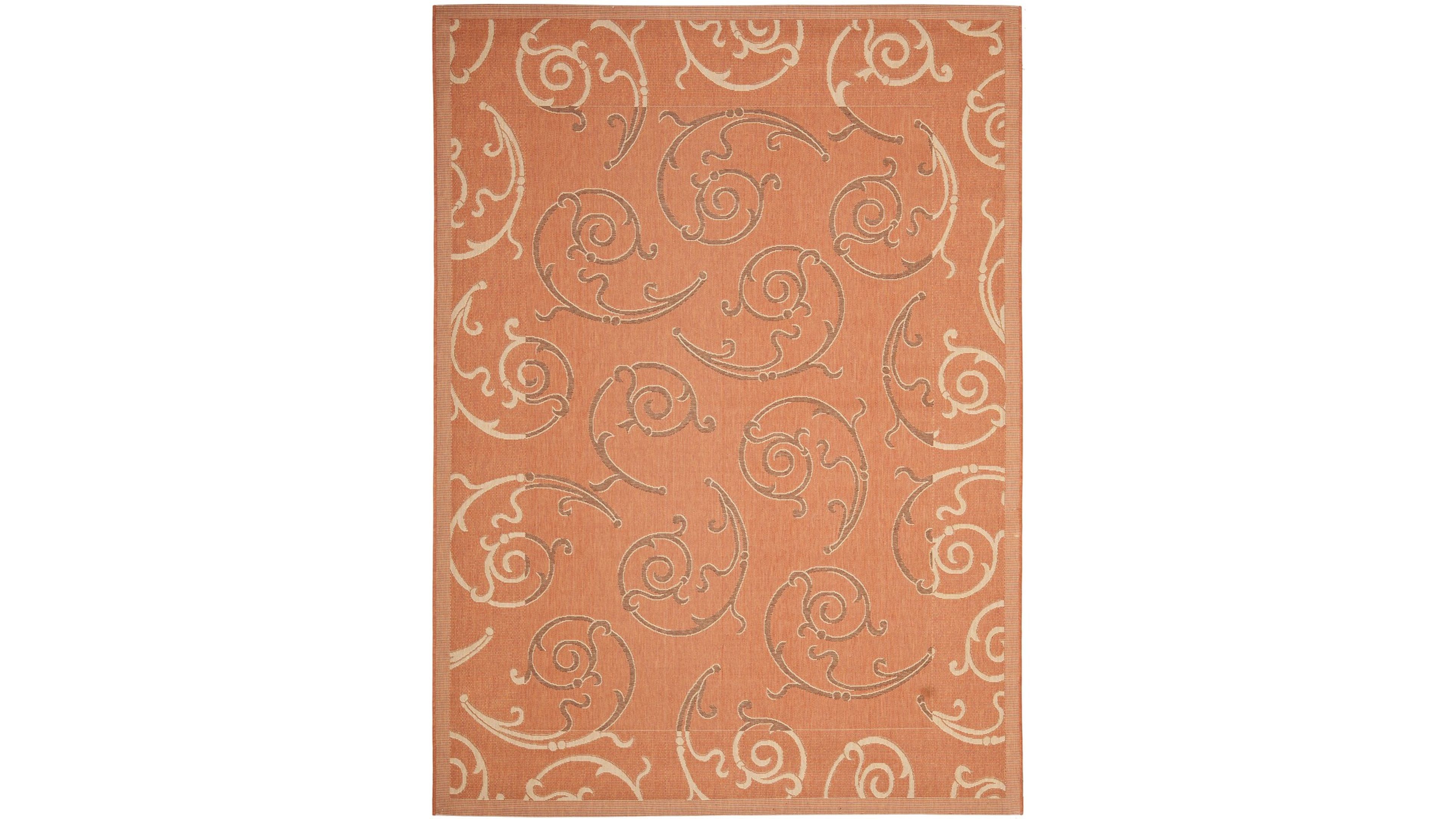 Safavieh Courtyard CY7108 Terracotta and Cream 8' x 11' Outdoor Area Rug