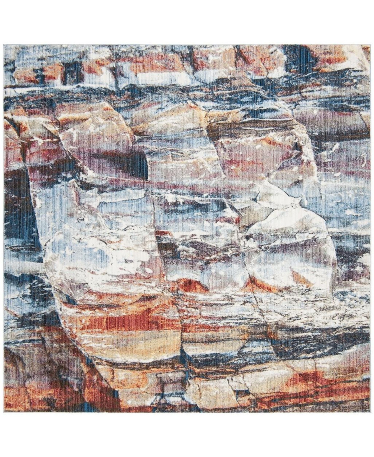 Safavieh Monray Red and Multi 7' x 7' Square Area Rug - Red