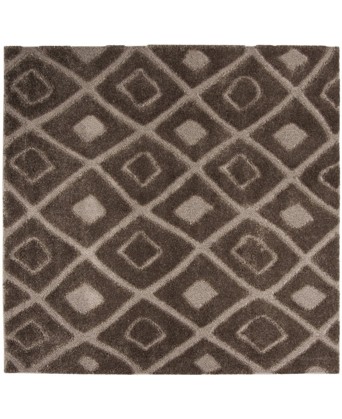 Safavieh Olympia Mushroom 6'7in x 6'7in Square Area Rug - Dark Brown