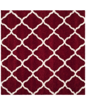 Safavieh Hudson Red and Ivory 7' x 7' Square Area Rug