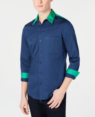Calvin Klein - Men's Slim-Fit Colorblocked Garage Shirt