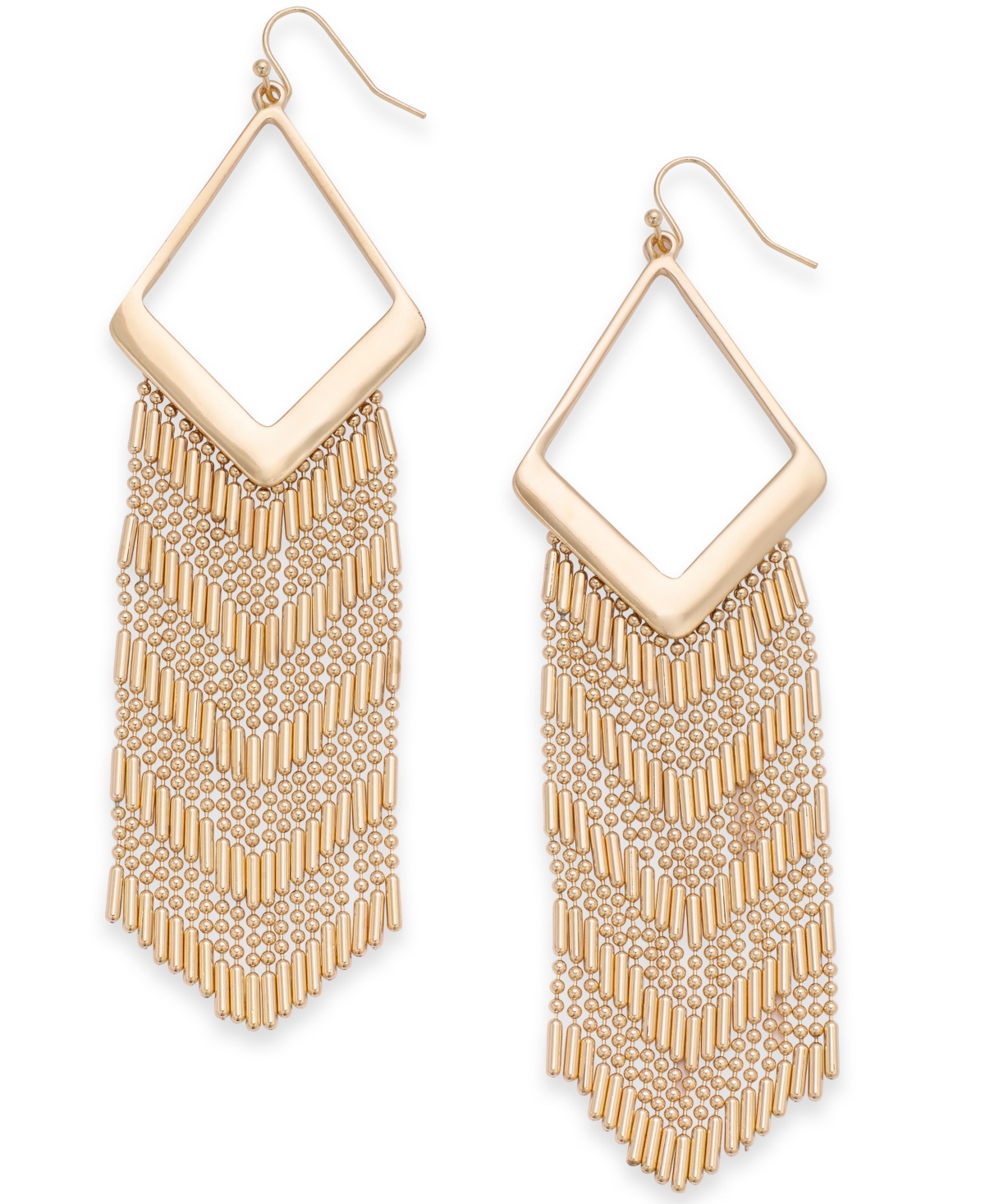 Gold-Tone Chain Fringe Chandelier Earrings, Created for Macy's - Gold