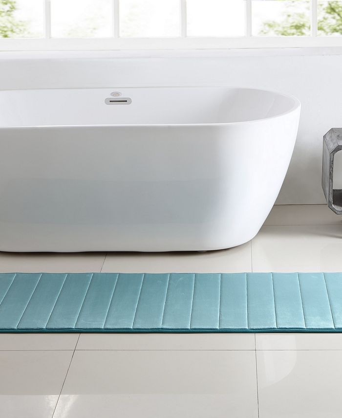 VCNY Home Bristol Blue Channel Stitch Memory Foam Bath Runner & Reviews