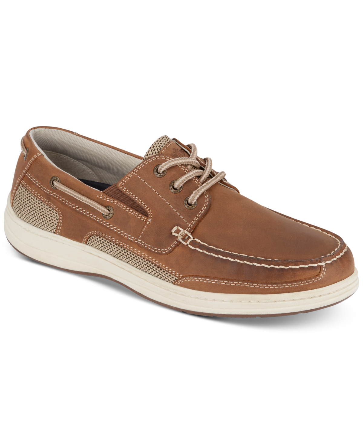 Men's Beacon Leather Casual Boat Shoe with NeverWet - Tan