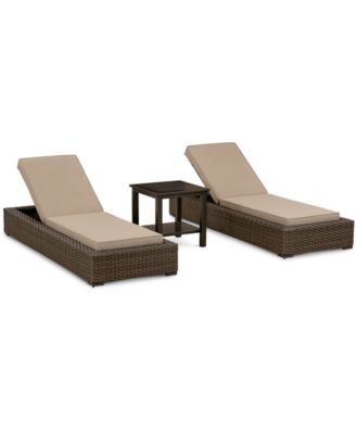 Macy's - Camden Outdoor Aluminum 3-Pc. Seating Set (2 Chaise Lounges & 1 End Table)