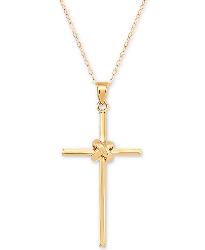 Macy's 14k gold cross on sale