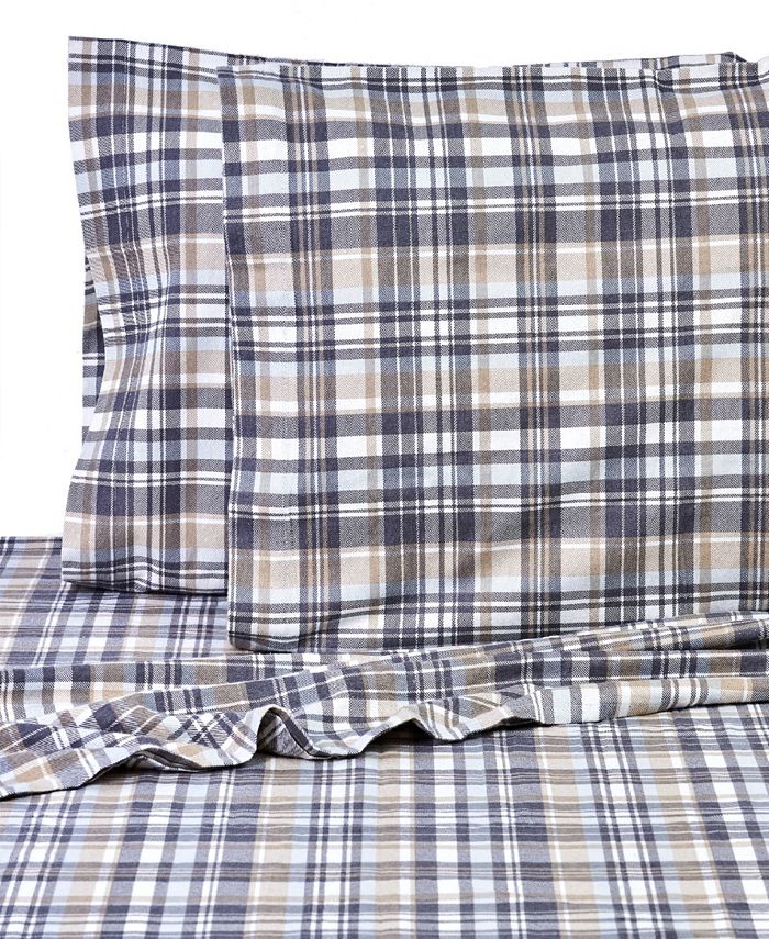 Bibb Home 100 Cotton Flannel Printed Queen Sheet Set Macy's