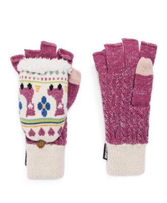 Muk Luks Women's Fingerless Flip Mittens