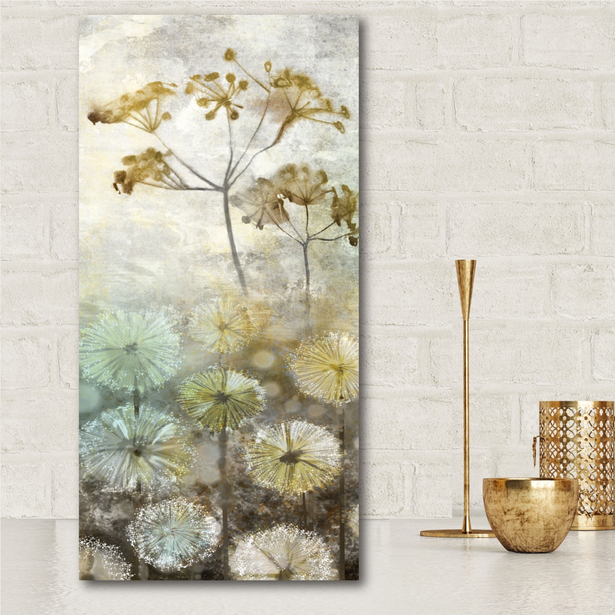 Courtside Market Golden flower Ii Gallery-Wrapped Canvas Wall Art -