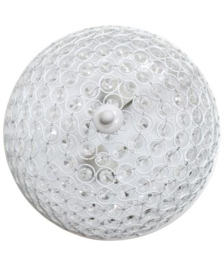 Elegant Designs 2 Light Elipse Crystal Flush Mount Ceiling Light