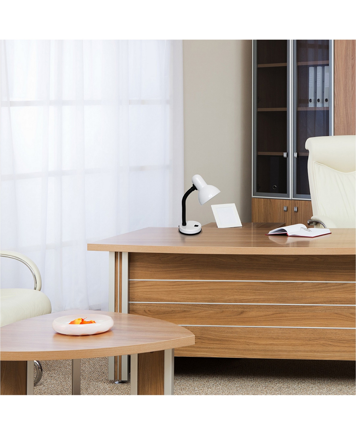 Simple Designs Basic Metal Desk Lamp with Flexible Hose Neck