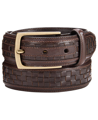Tasso Elba Men's Woven Belt, Created for Macys - Macy's