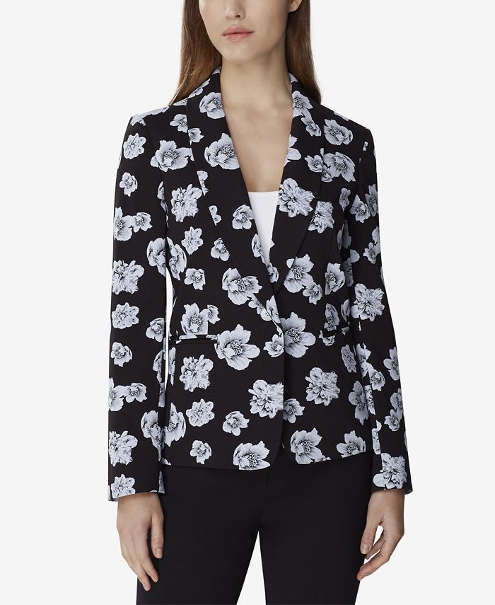 Blazer TAHARI En Jacquard Crème - Taille 2 (US) - Veste De Costume Occasion Très Bon état