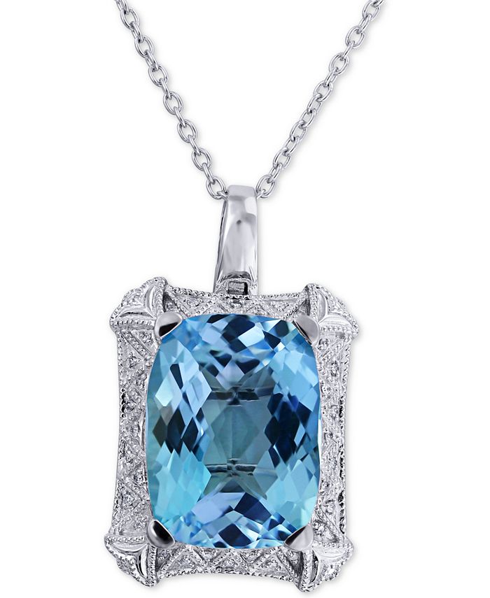 Macy's blue topaz clearance necklace