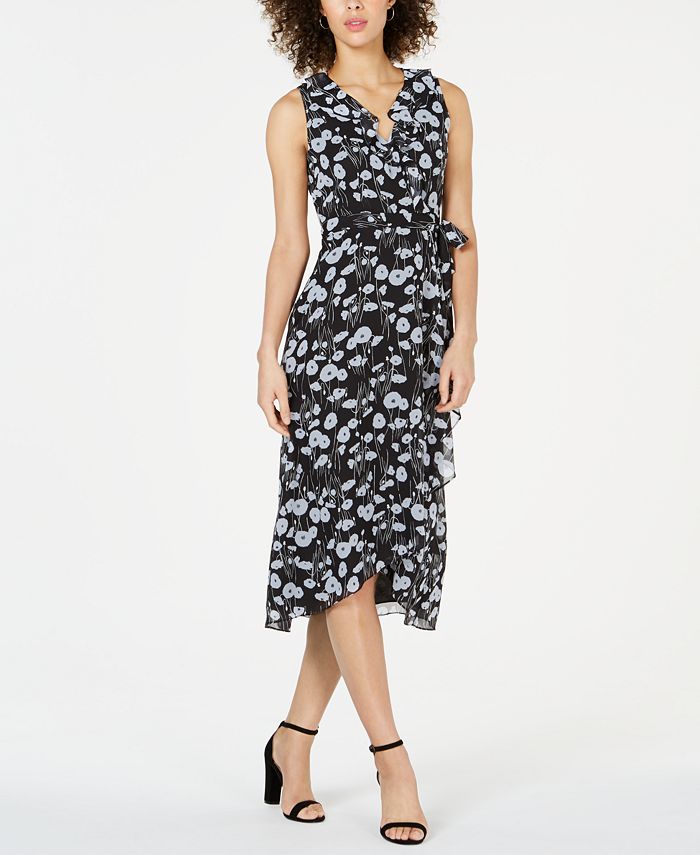 Bar III Floral-Print High-Low Dress, Created for Macy's - Macy's